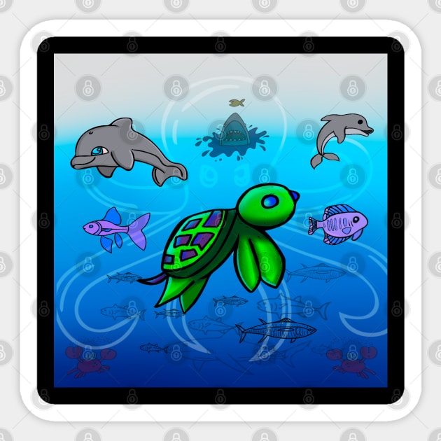 Sea Creatures Underwater Sticker by MaystarUniverse